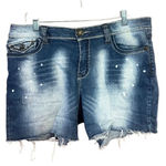 Zanadi Womans Denim Cut off Shorts Sz 14 Blue Photo 0