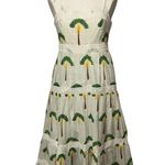 Calypso St. Barth NWOT Stunning Boho Maxi Dress with Tree Print & Lace Details M Photo 2