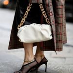 Bottega Veneta Authentic Black Gold Chain-embellished Macramé and Leather Pumps Photo 9