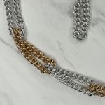 Silver Gold Two Tone Chain Belt Small/Medium (S/M) Hook Closure ✨ Photo 4