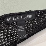 Eileen Fisher  black open mesh poncho in organic linen OS Photo 8
