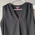 Vince Camuto  sz‎ S black white polka dot sleeveless blouse NWT Photo 10