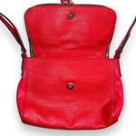 Nine West  Womens Purse Handbag Shoulder Bag Crossbody Red Black Zipper Accent Photo 4