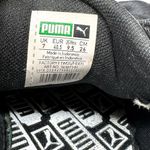 Puma Basket black leather tennis shoes with black satin laces, size 9.5 Photo 7