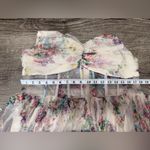 Faeriesty Ruched Bustier Ruffle Trim Hem Floral Print‎ Tube Corset Zip Dress 1xl Pink Size 1X Photo 5