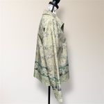 Coldwater Creek Vintage  Tapestry Jacket Blue Green Floral Cotton Button Front PM Photo 3