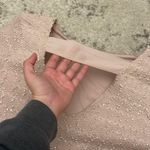 Jennifer Lopez Sweater Size XL Pink Silver Sparkle Baby Pink Photo 7