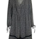 Motherhood  Maternity Dress Size Medium Black Floral Lined Boho Photo 0