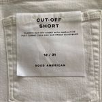 Good American NEW Classic Cut-Off Short White Size 12 Jean Stretch Fringe NWT Photo 4