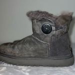 UGG  Mini Bailey Button Gray Short ankle Boots 9 Photo 2