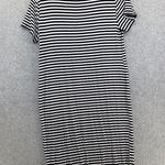 Motherhood  T Shirt Dress Striped Blue White Short Sleeve Midi Size Large Photo 2