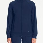 Cherokee Infinity NWOT Navy Zip Front Scrub Jacket Photo 0