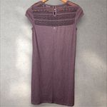 prAna  Day Dream Dress Volcanic Plum Organic Cotton Lace Shift Cap Sleeve‎ Sz S Photo 3