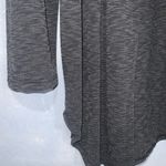 Scarlett Black & Gray Striped Hooded Open Front Lightweight Cardigan Tunic 1X Photo 2