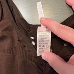 Brown Bodycon Mini Dress Ribbed Ruched‎ Sleeveless Tank Casual Party Size undefined Photo 3