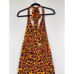 Maaji Womens Dress Orange Maxi Leopard Halter V Neck Sleeveless A Line Boho XS Photo 7