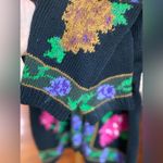 Adrienne Vittadini Vintage Floral Knit Cardigan Sweater Cottagecore Scandi Artsy Photo 5
