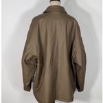 Good American  Brown Better Than Leather Oversized Chore Jacket Plus Size 5 NWT Photo 4