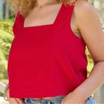 The Comfy And Ready Lily Square Neck Tank in Red Photo 2