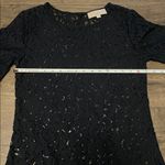 Loft Women’s  Navy Blue Lace Short Sleeve Blouse, Size Small Photo 2