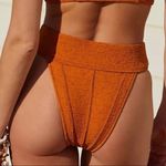 Free People NWOT  Beach Swim Bikini Bottom free-est Honey Ginger Photo 2