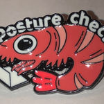 Posture Check Lobster Fun Funky Y2K Boho Scatter Pin Red Photo 0