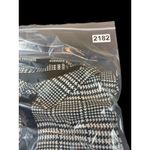 Talbots  3X Black White Houndstooth Button Top Roll Tab Sleeve Semi Sheer Tunic Photo 13