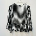 Mud Pie  gingham Black and White Checkered Women's Top size small Photo 0