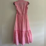 NWT Boden Wren Tiered Midi Dress Salmon Pink Gingham Size US 2 R UK 6 R Photo 7