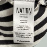 Nation Ltd  Collins Crewneck Muscle Tank Womens L City Stripe Black Cream Photo 4