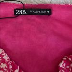 ZARA Pink Floral Corset Bodysuit Side Zipper Closure Size M Photo 2