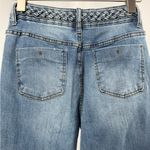 OAT New York Braided Waist Wide Leg Jean in Blue Size 2 or 26 Photo 4