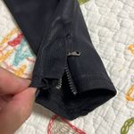 ZARA  WOMAN womens size 6 black pull on leggings side ankle zipper skinny shiny Photo 6