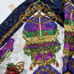 Vintage Nautical Sailboat Flags Chain Print Blue Gold Silk Square Royal Scarf Red Photo 6