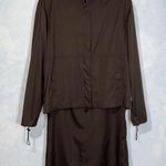 Chico's Chico’s Design Brown Active Modern Skirt & Jacket Set~Lightweight~Pockets~Medium Photo 2