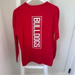 Georgia Red Long Sleeve Crew Neck Pocket Tee Shirt Size Small Photo 1