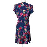 Yumi Kim  Kennedy Sunny Side‎ Navy Floral Wrap Dress Short Sleeve Size Small Photo 2