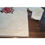 Vintage Warner Bros Looney Tunes Fleece White‎ Sweatshirt Bugs Bunny Embroidered White Size XL Photo 3