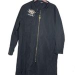 HUMMEL DENMARK Black Embroidered Jacket Enthusiasm Passionate Life Longer Length Size M Photo 6