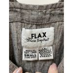 Flax By Jeanne Engelhart Overalls Womens Small Brown Linen Wide Leg Jumpsuit Photo 1