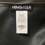 Heimish USA black leather like ruffle top size small Photo 3