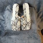 ZARA  Animal Print Snake Vinyl High Heel Square Toe Mules Slides Size 41 Photo 8