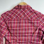 Columbia Snowy Nook Pink Cotton Flannel Plaid Western Snap Casual Shirt Top S Photo 7