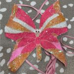 Amazon Y2K sequins butterfly crop top corset lace up adjustable colorful fairy vneck Photo 1