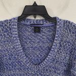 Calvin Klein Jeans Open Stitch Round neckline short sleeves Sweater size S / M Gray Size M Photo 2