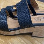 Miz Mooz Genna Slide Sandals Women's 7.5 Black Leather Block Heel Hipster S61 Photo 4