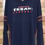 Majestic NWT Womens NFL Houston Texans Long Sleeve T-Shirt Top Size 3X V-Neck Photo 0