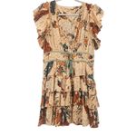 Ulla Johnson Marni Ruffled Mini Dress Peach Floral Size 14 NEW Photo 4