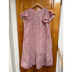 Lilia’s Collection Floral Nightgown Pink Purple Embroidered Lounge Dress White Size M Photo 2