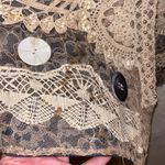 Vintage Silk Vest Lace Embellished Beads Sequin Floral Boho Size XL Photo 6
